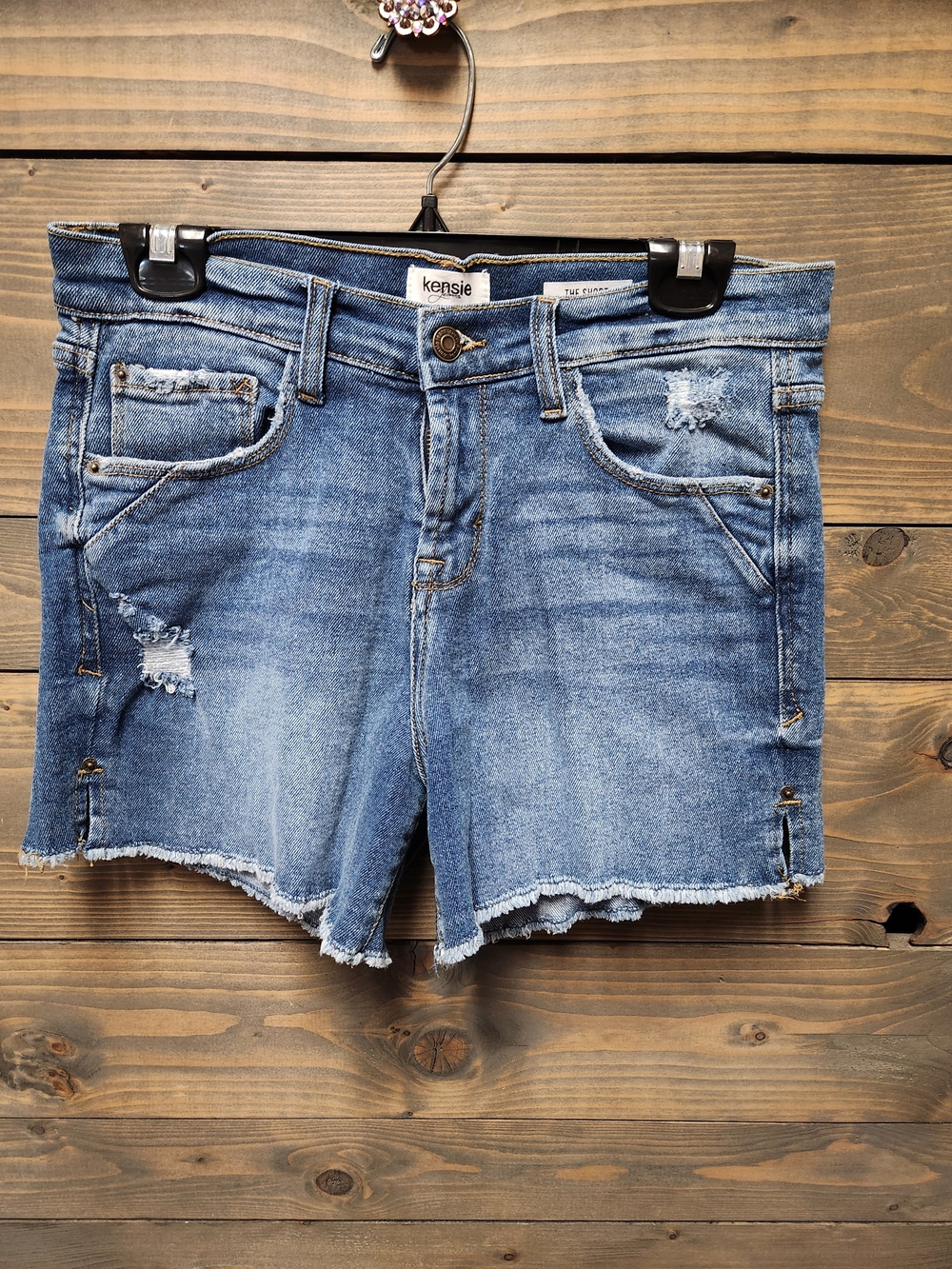 Kensie Light Blue Distressed Denim Cutoff Shorts Women's Size 6/28